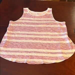 a.n.a Rose and Ivory Striped swing Tank Top